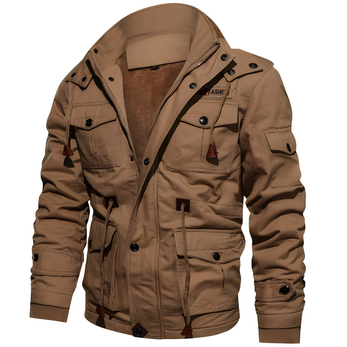 Eloura-Moda | Military jacket with multiple pockets