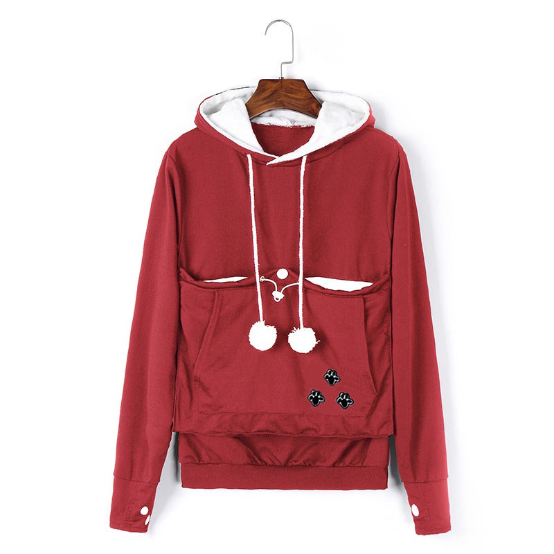 Mune | Practical Women's Hooded Sweatshirt with Pouch Pocket for Pets