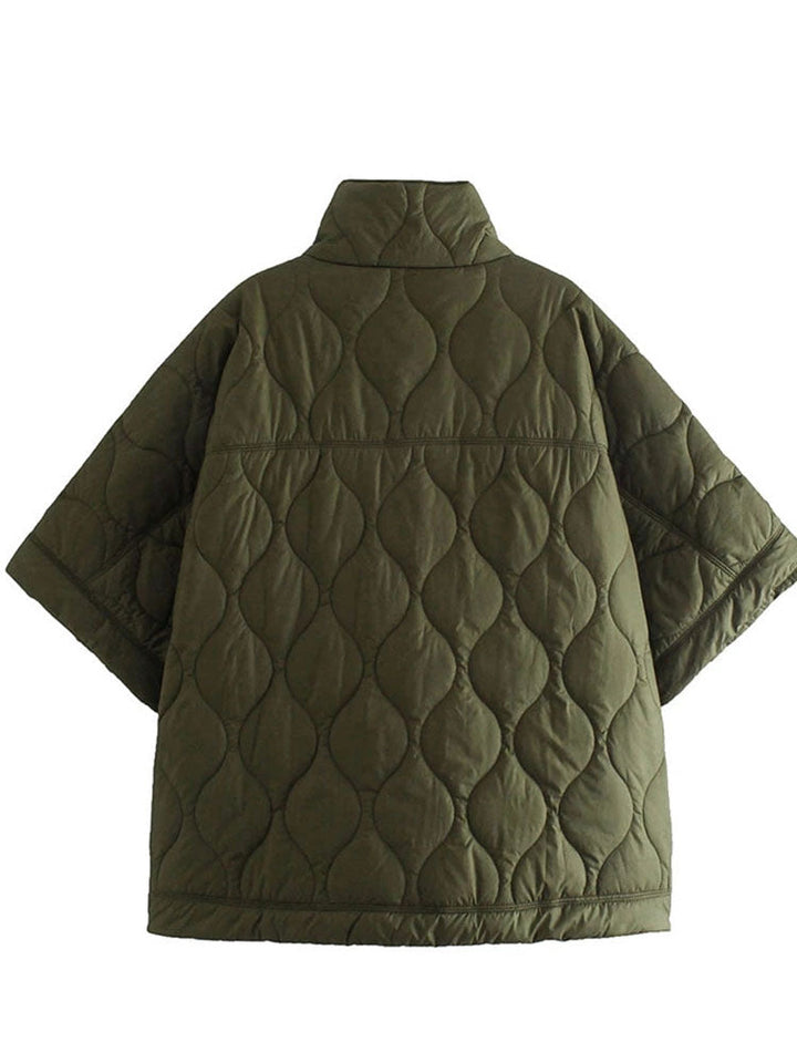 Mune | Women's Padded Winter Jacket with Short Sleeves and High Collar