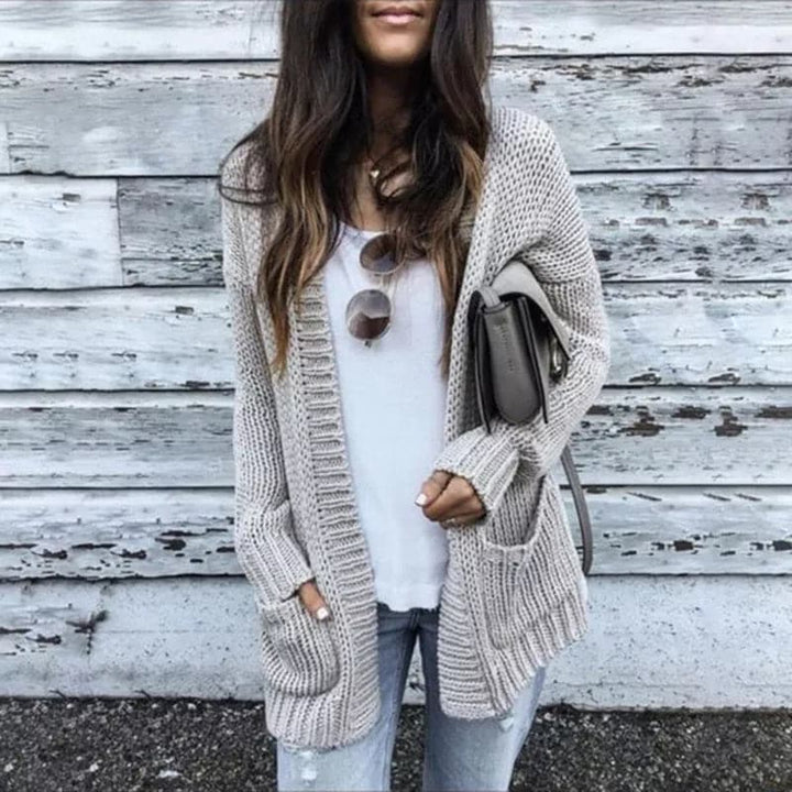 Mune | Women's Knit Cardigan with Long Sleeves and Pockets