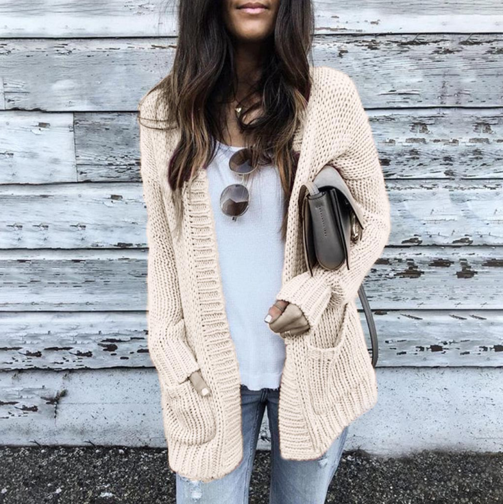 Mune | Women's Knit Cardigan with Long Sleeves and Pockets