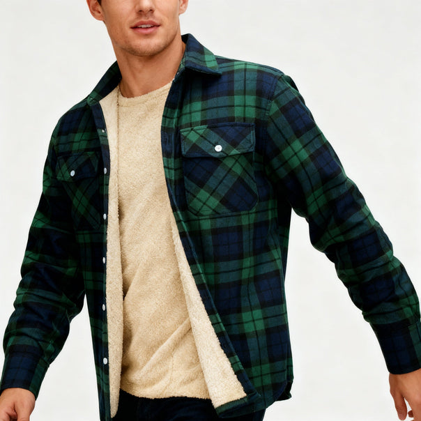 Mune | Fleece-Lined Checked Jacket – Warm & Stylish