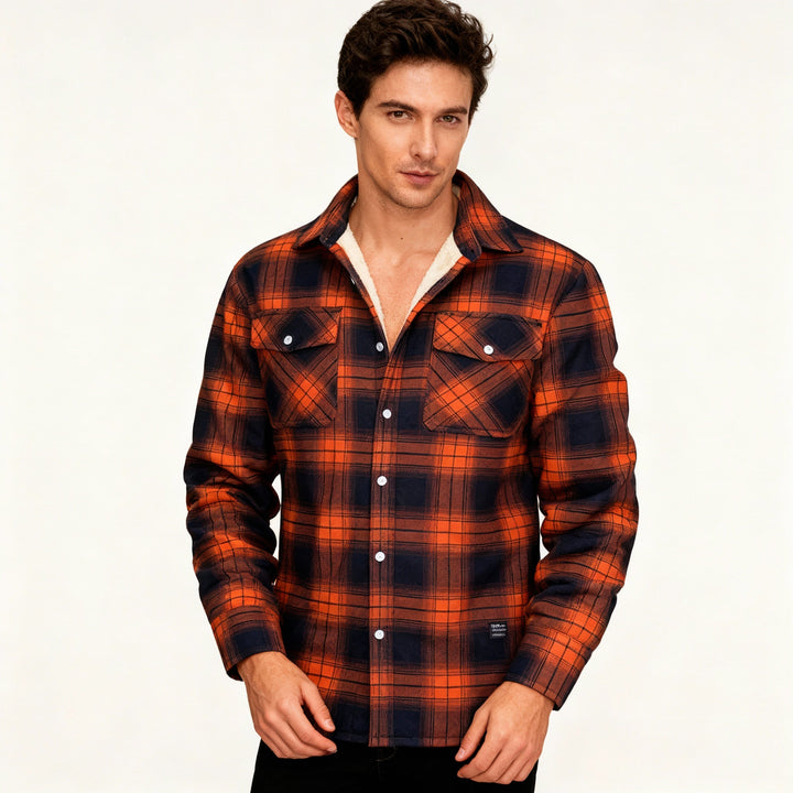 Mune | Fleece-Lined Checked Jacket – Warm & Stylish