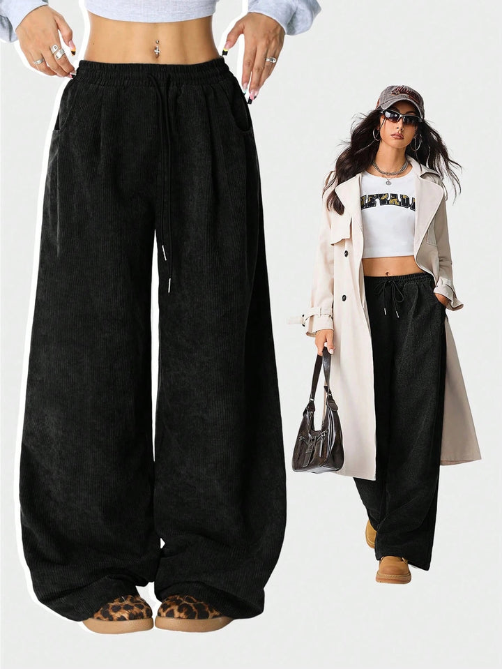 Mune | Women's Wide Cordura Pants with Elastic Waistband