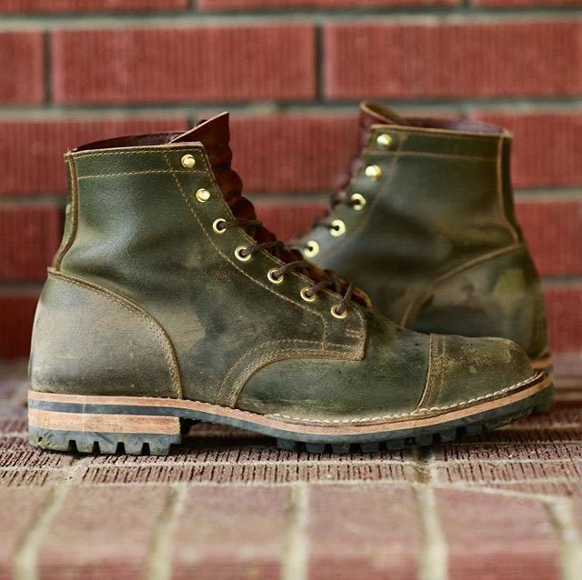 Mune | Ankle boots - leather look with lacing and captoe