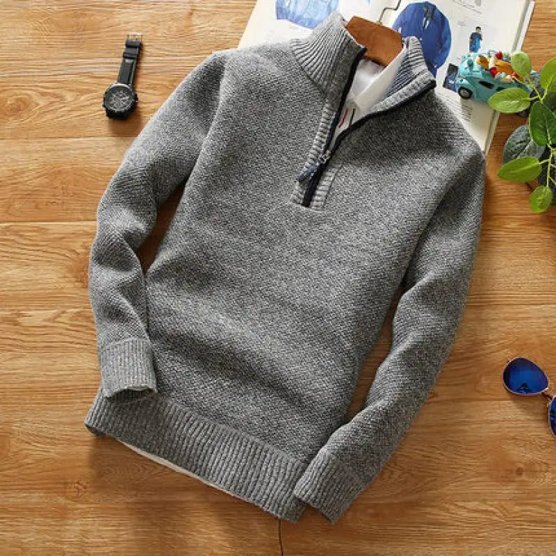 Mune | Sweater - Knitted Half-Zip Collar