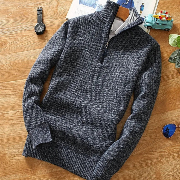 Mune | Sweater - Knitted Half-Zip Collar