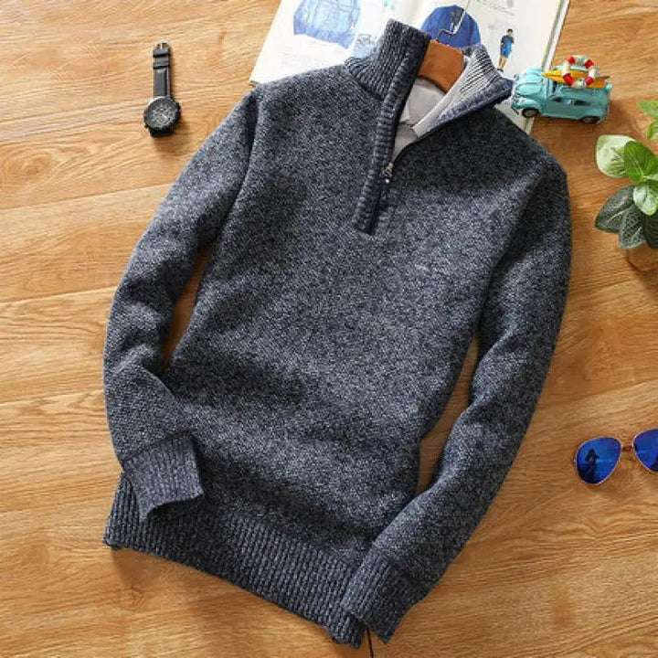 Mune | Sweater - Knitted Half-Zip Collar