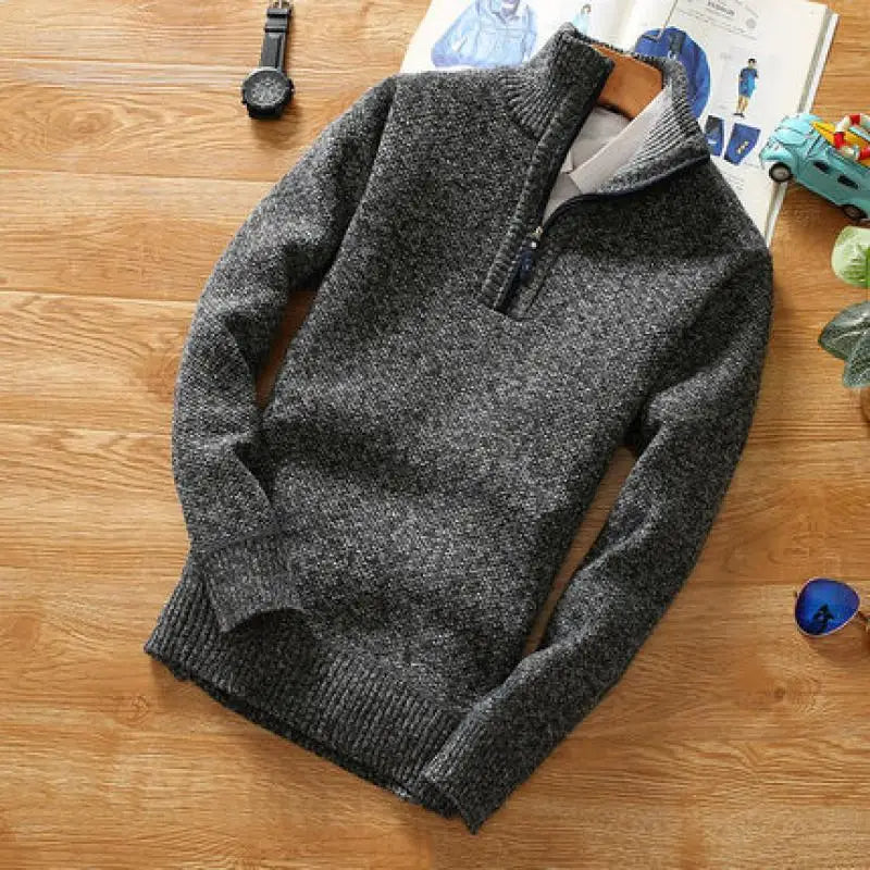 Mune | Sweater - Knitted Half-Zip Collar