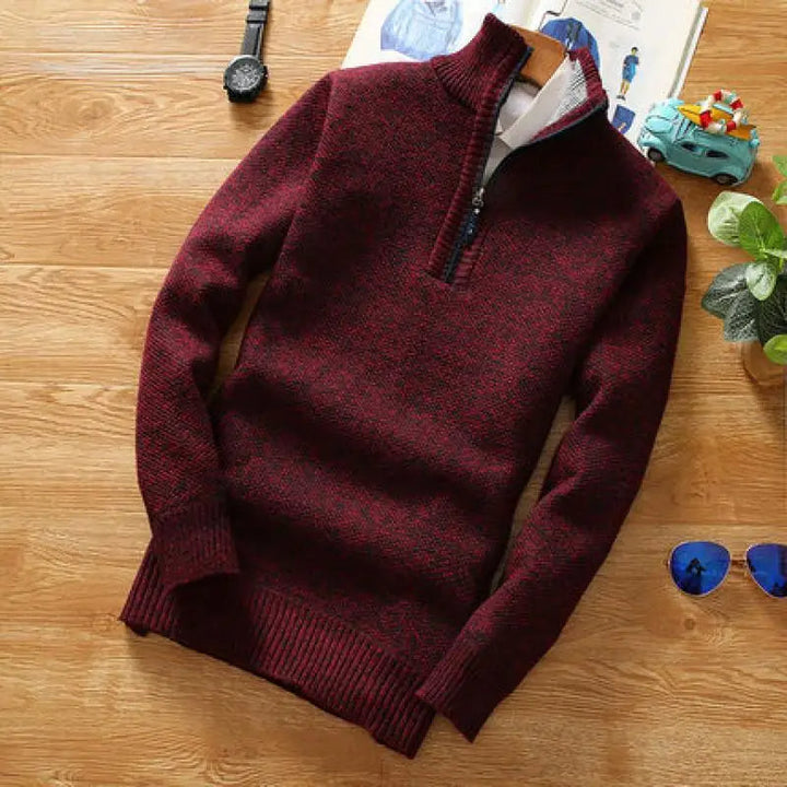 Mune | Sweater - Knitted Half-Zip Collar