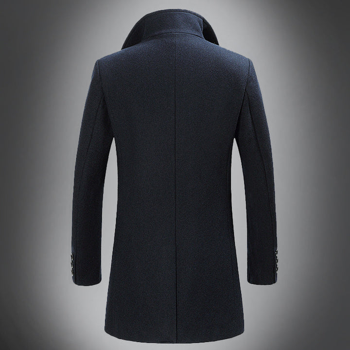 Mune | Wool Coat - Slim Fit Button Closure with Notched Collar