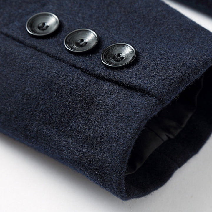 Mune | Wool Coat - Slim Fit Button Closure with Notched Collar