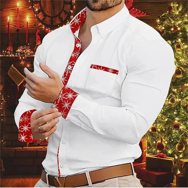 Mune | Men's Shirt - Stylish & Comfortable Shirt with Christmas Accents