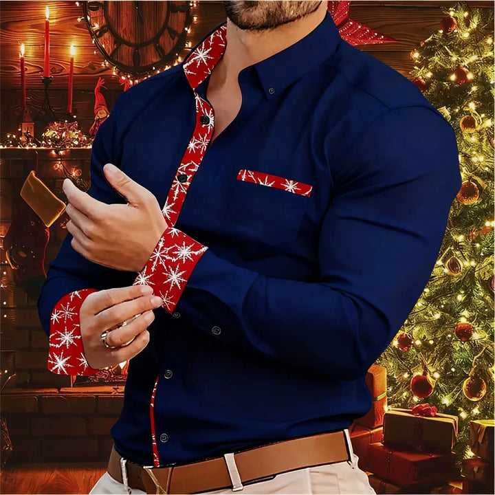 Mune | Men's Shirt - Stylish & Comfortable Shirt with Christmas Accents