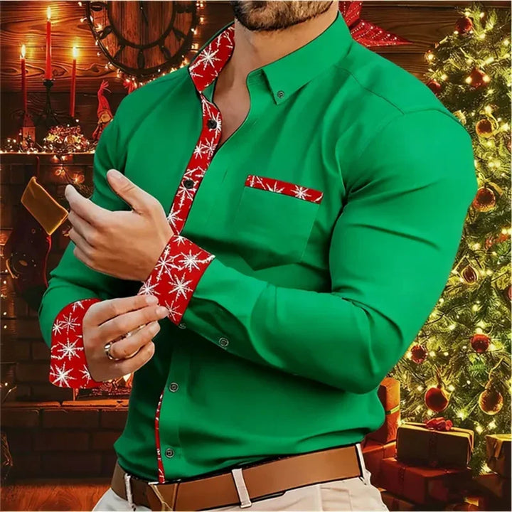 Mune | Men's Shirt - Stylish & Comfortable Shirt with Christmas Accents