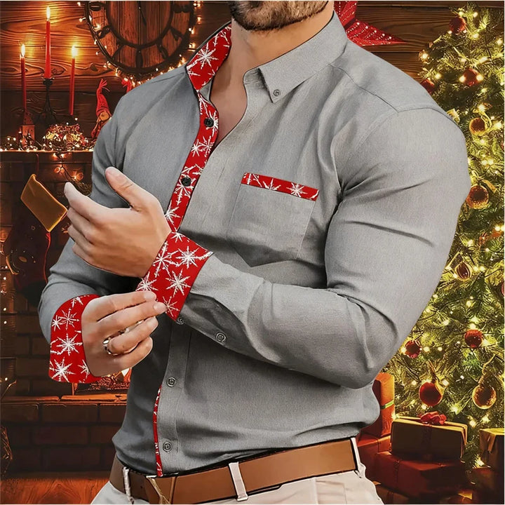 Mune | Men's Shirt - Stylish & Comfortable Shirt with Christmas Accents