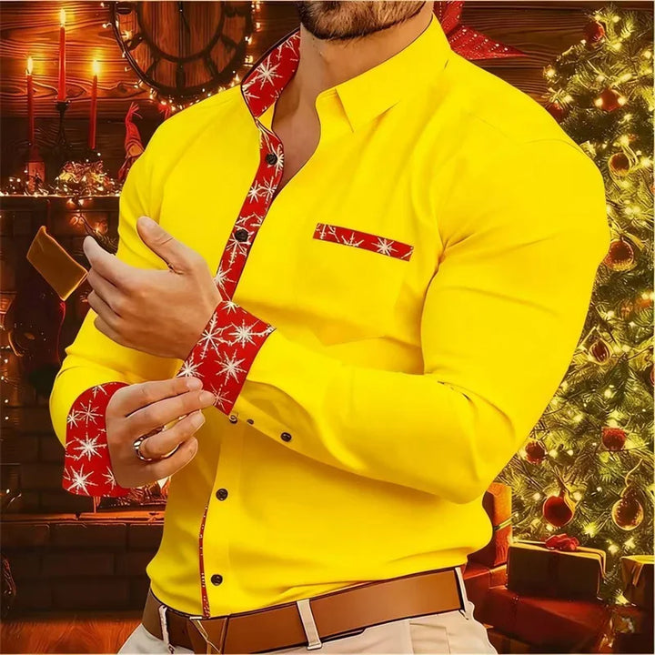 Mune | Men's Shirt - Stylish & Comfortable Shirt with Christmas Accents