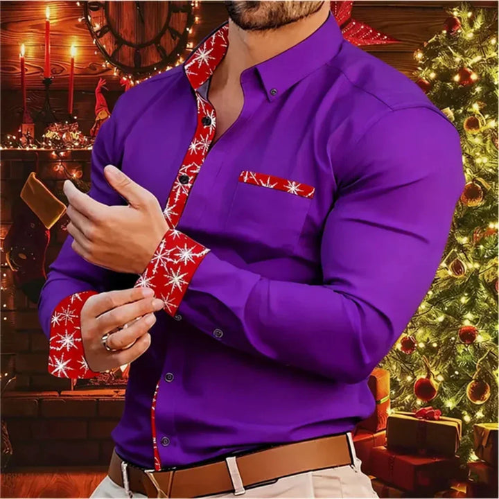 Mune | Men's Shirt - Stylish & Comfortable Shirt with Christmas Accents