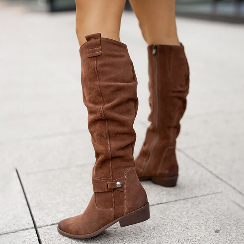 Mune Fashion | Warm Suede Boots - Cozy Winter Shoes