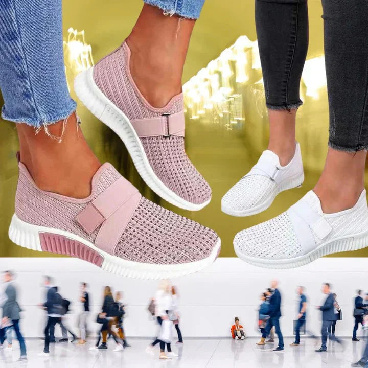 Mune | Slip-On Sneaker for Women with Velcro Closure Improve your Running Posture!