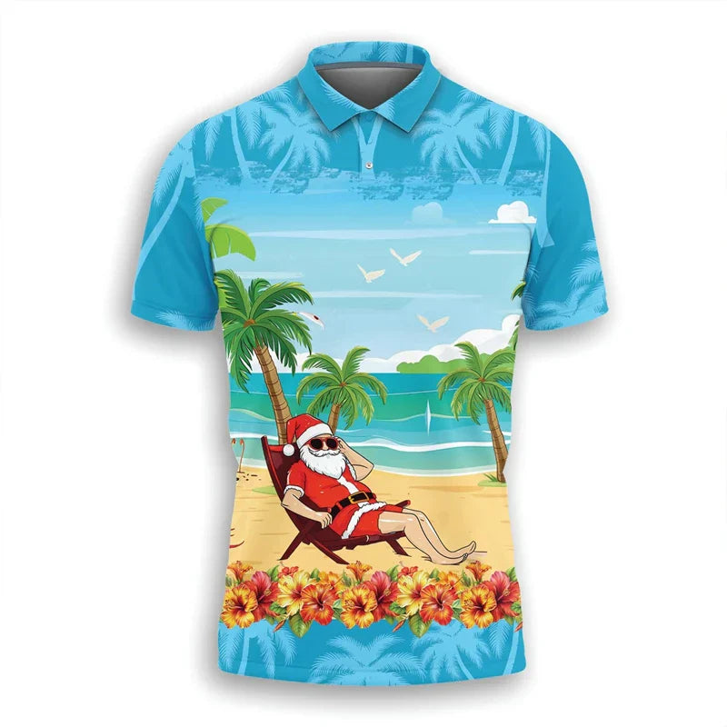 Mune | Santa Claus Polo Shirt - Stylish men's polo shirt with festive design and comfortable fit