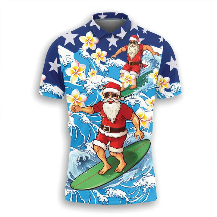 Mune | Santa Claus Polo Shirt - Stylish men's polo shirt with festive design and comfortable fit