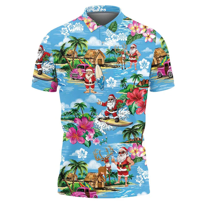 Mune | Santa Claus Polo Shirt - Stylish men's polo shirt with festive design and comfortable fit