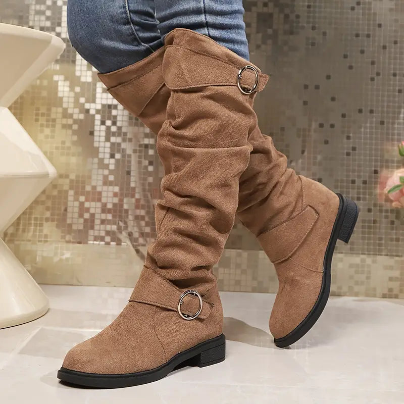 Mune | High ladies boots made of synthetic leather with sturdy sole for daily use
