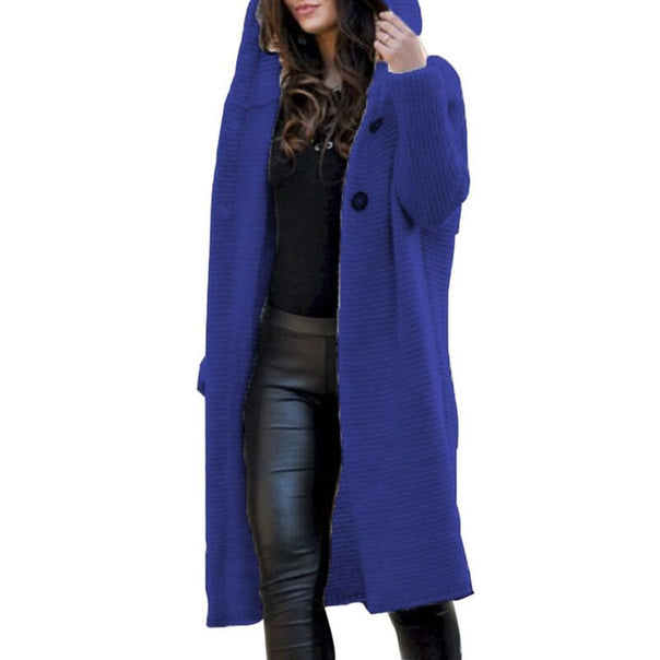 Mune | Hooded knitted jacket cotton polyester blend
