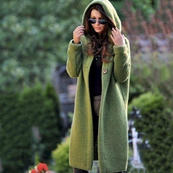 Mune | Hooded knitted jacket cotton polyester blend