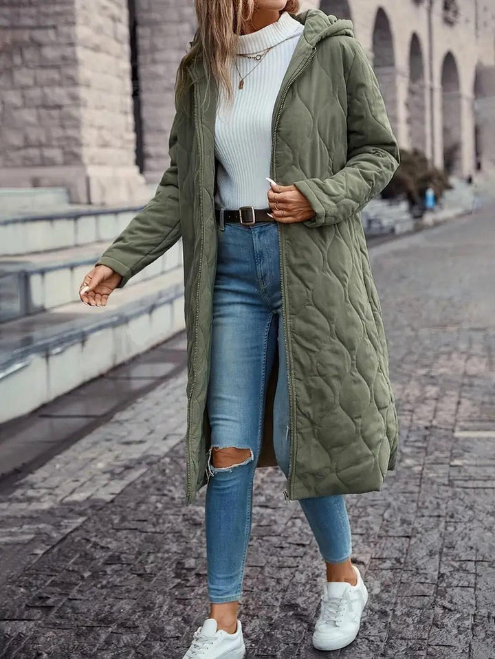 Mune | Hooded Quilted Jacket with Long Sleeves for Autumn and Winter