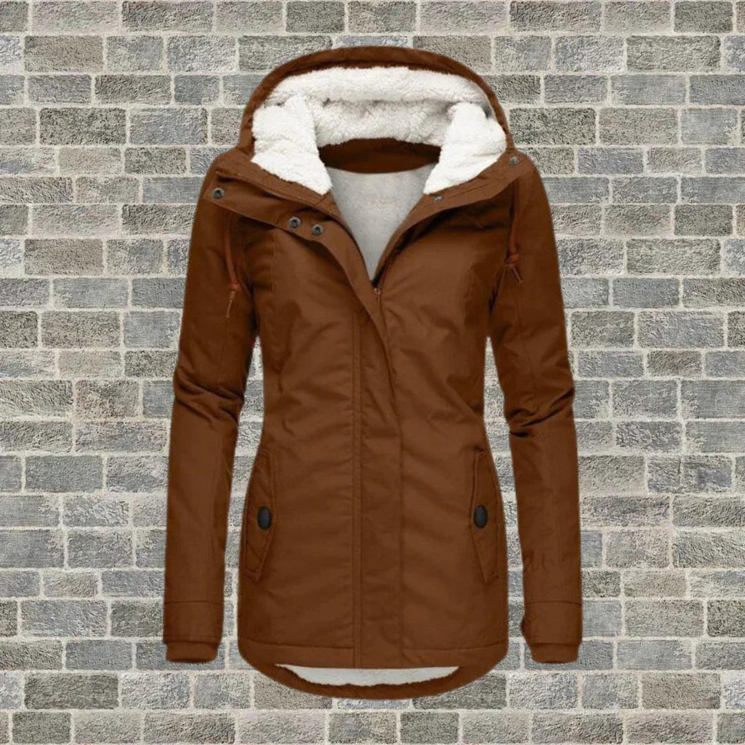 Mune | Hooded Winter coat with pockets for women