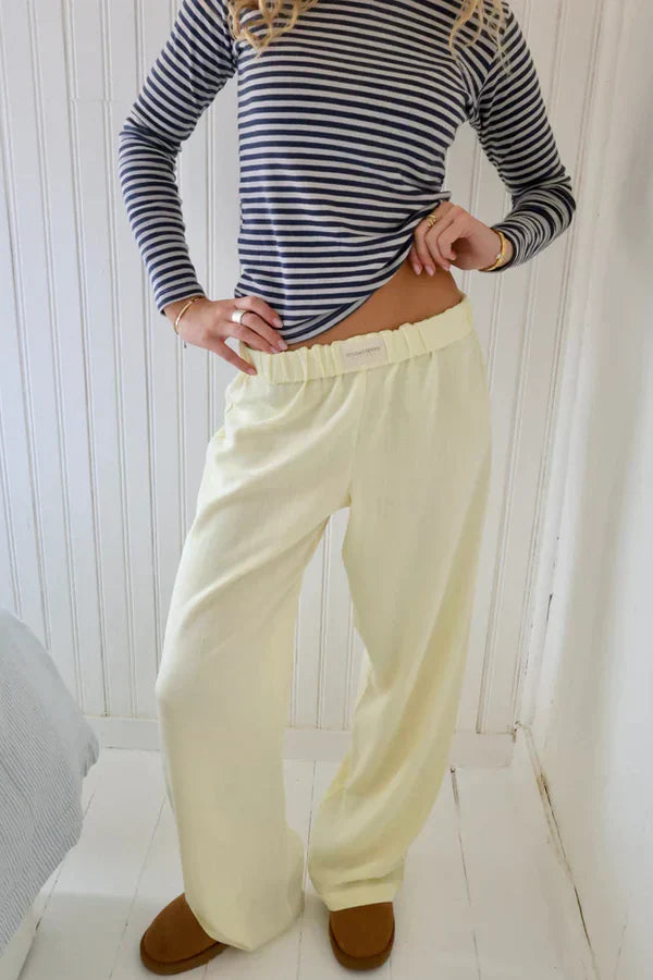 Mune Fashion | Loose fit Striped Elastic Waist Pants