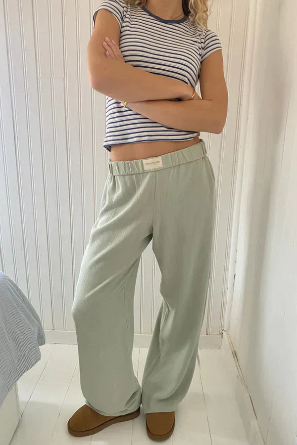 Mune Fashion | Loose fit Striped Elastic Waist Pants