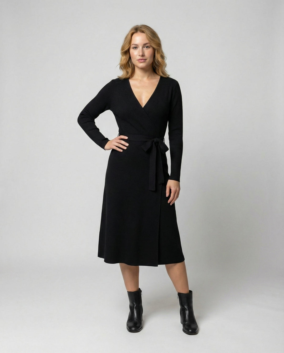 Elegant wrap dress women