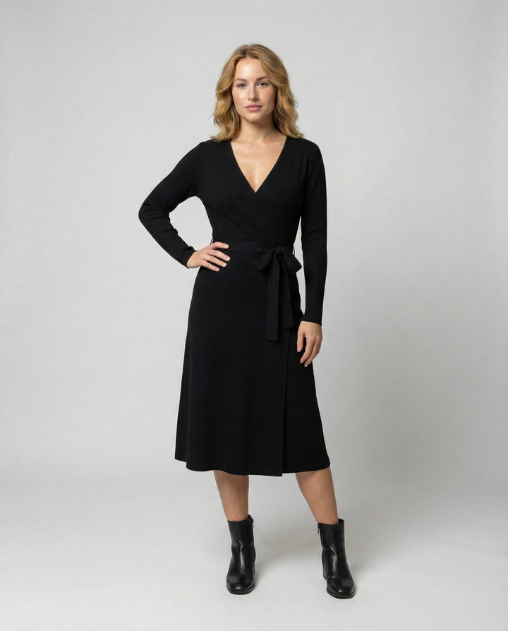 Elegant wrap dress women