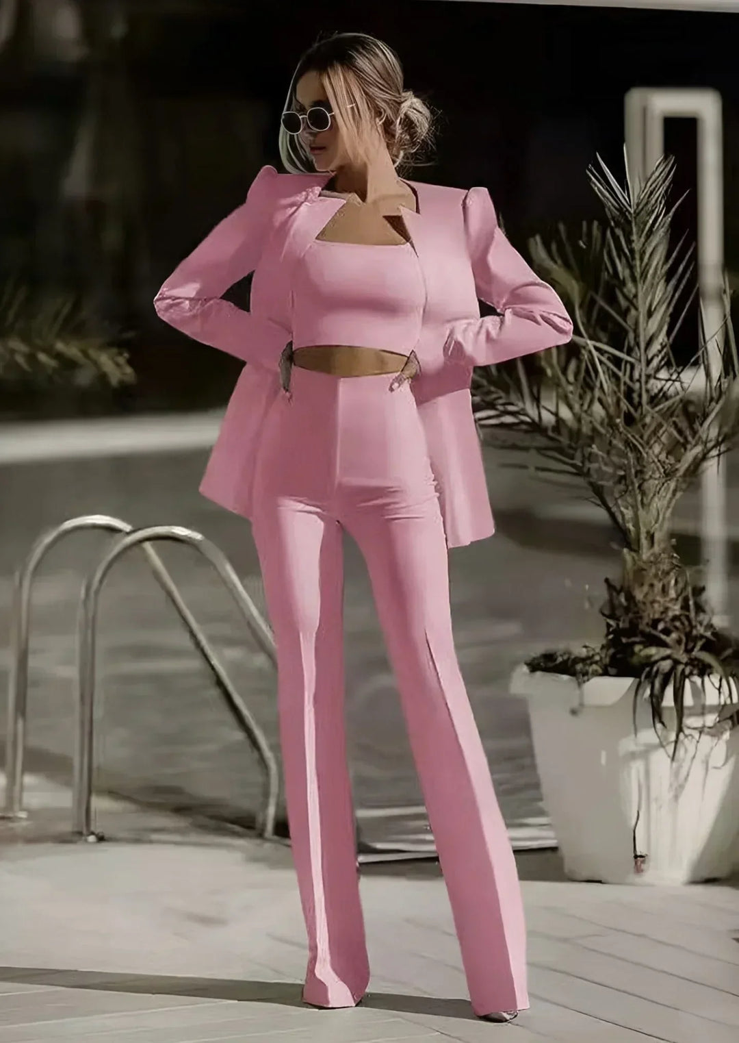 Mune | Stylish 3-Piece Set (Blazer Top Pants)