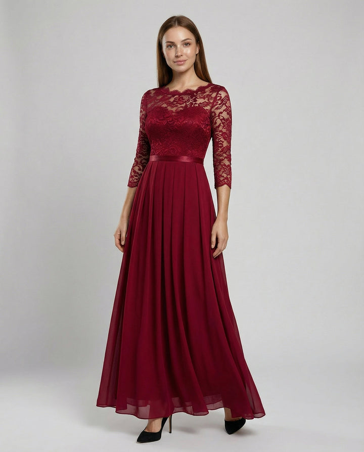 Elegant lace bridesmaid dress