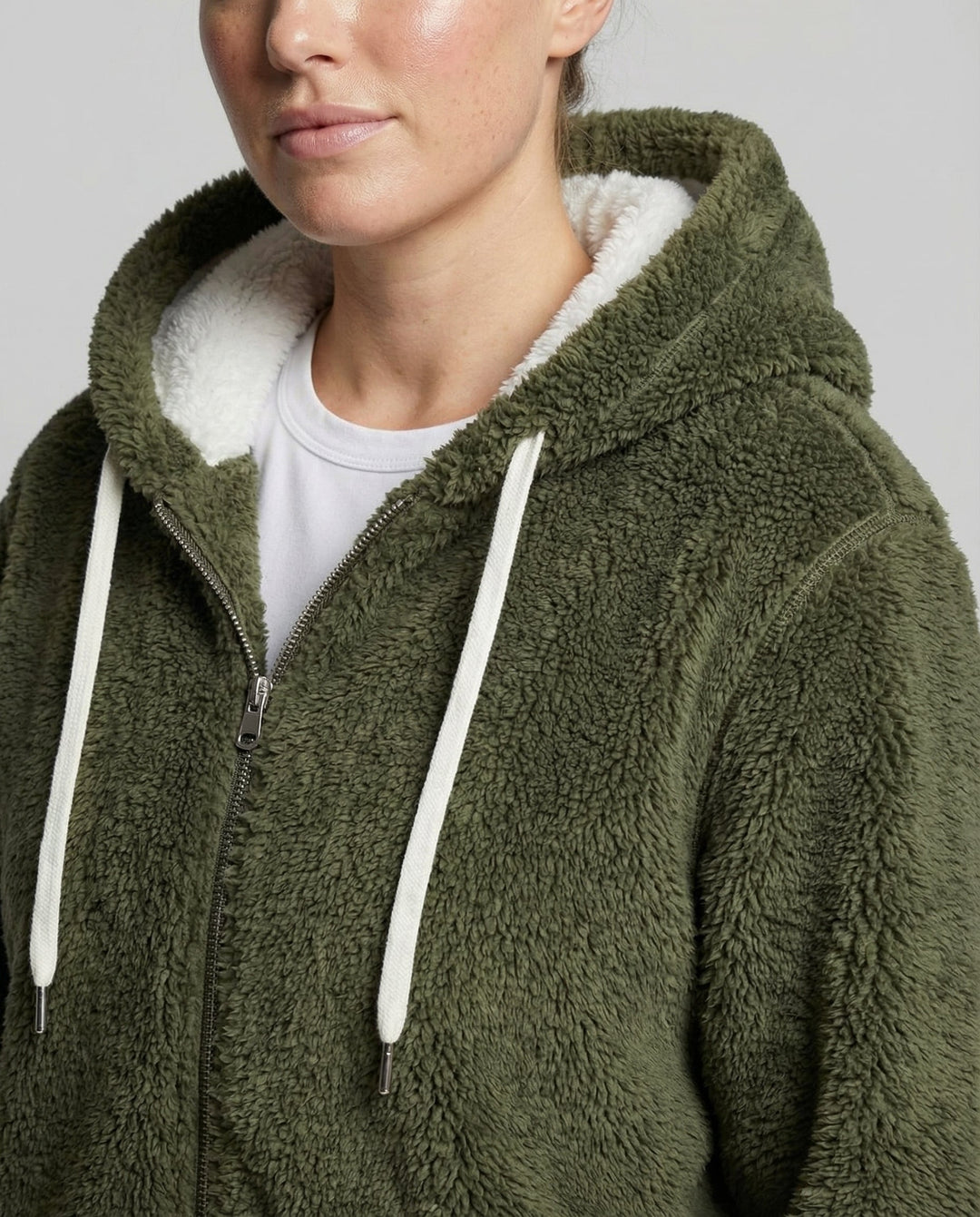 Oversized Teddy jacket women