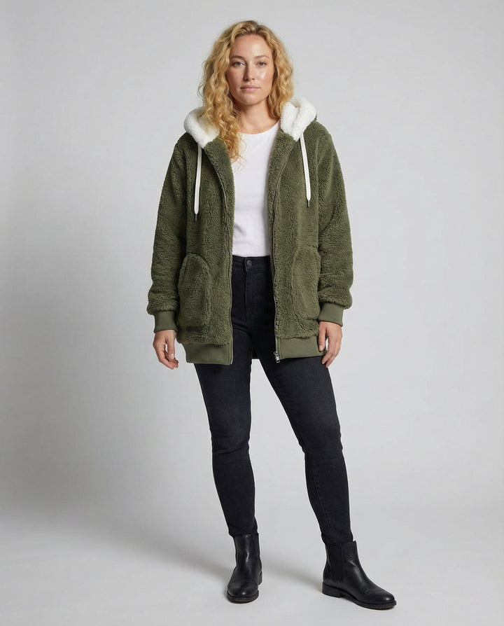 Oversized Teddy jacket women