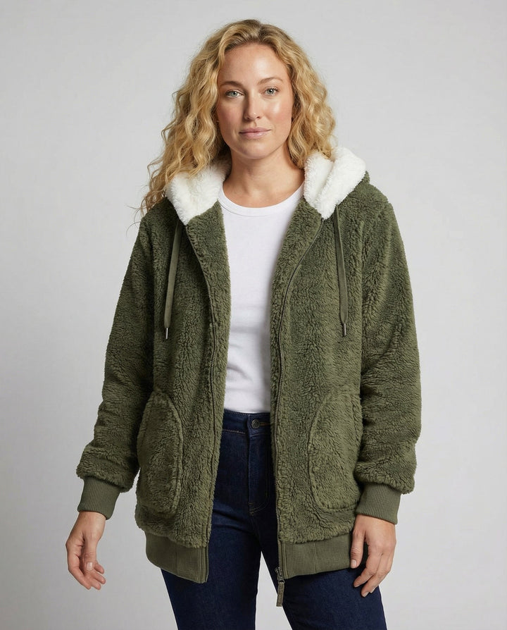 Oversized Teddy jacket women