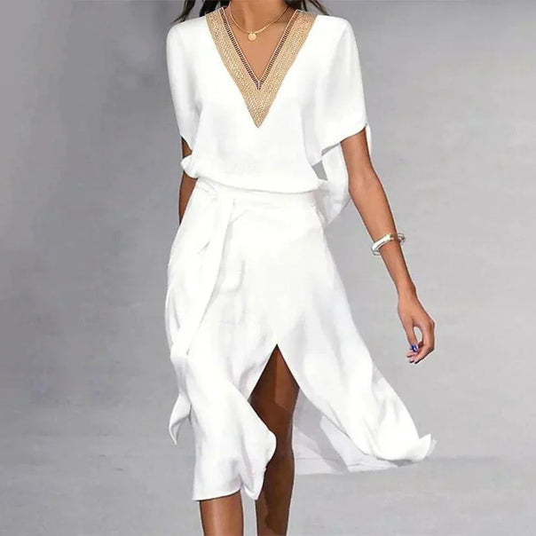 Mune | Women's Dress - V-Neck - Flattering Fit - Sustainable Material