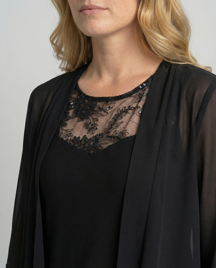 Mune Fashion | Women's Three-Piece Set With Transparent Jacket And Pants