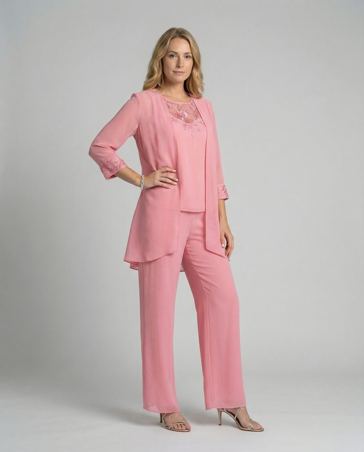 Mune Fashion | Women's Three-Piece Set With Transparent Jacket And Pants