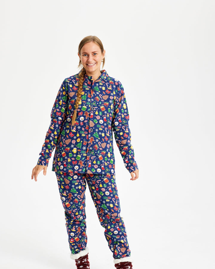 Mune | Crazy Christmas Pajama Flannel Blue Women
