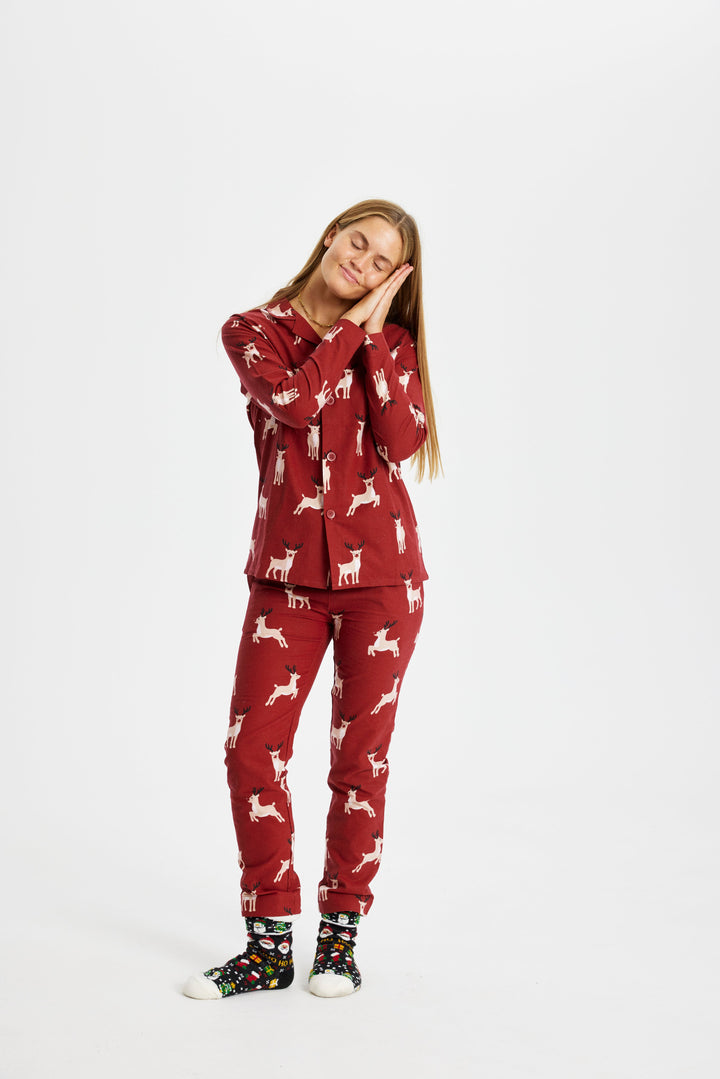 Mune | Reindeer Christmas Pajama Flannel Women