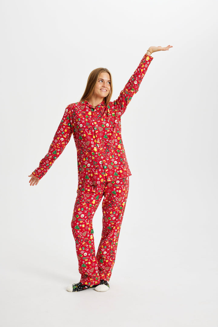 Mune | Crazy Christmas Pajamas Flannel Red Women