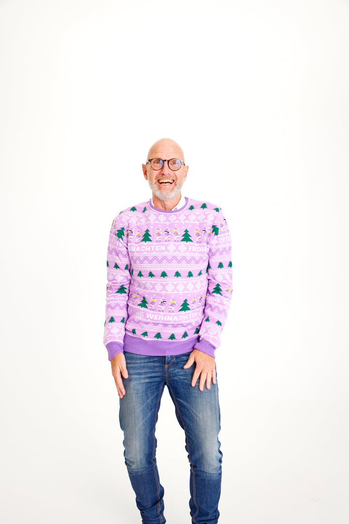 Mune | Merry Christmas Christmas Sweater Purple Men