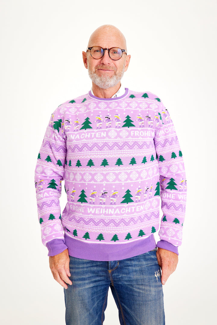 Mune | Merry Christmas Christmas Sweater Purple Men