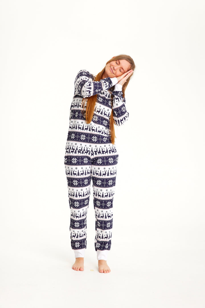 Mune | Reindeer Christmas Pajama Navy Ladies